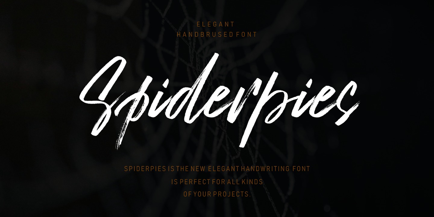 Пример шрифта Spiderpies #1